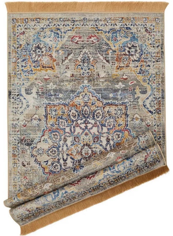 Bursa Silk Gray Velvet Carpet Prayer Rug - Image 4